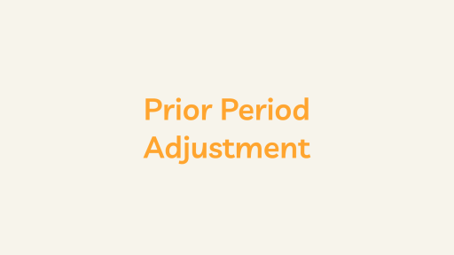 Prior Period Adjustment