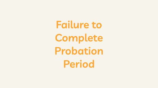 Failure to Complete Probation Period Template