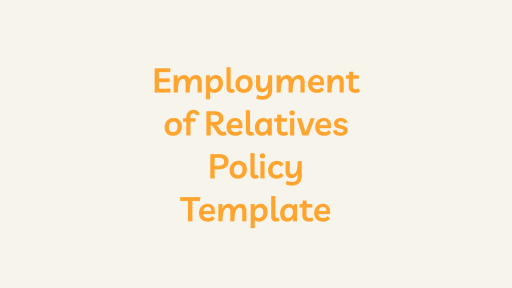 Employment of Relatives Policy Template