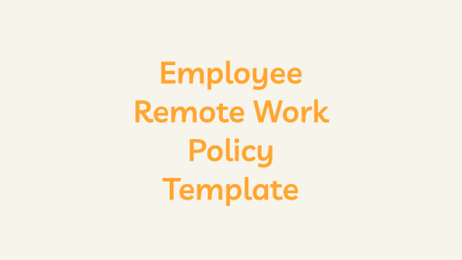 Employee Remote Work Policy Template