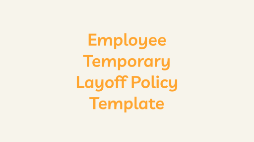 Employee Temporary Layoff Policy Template