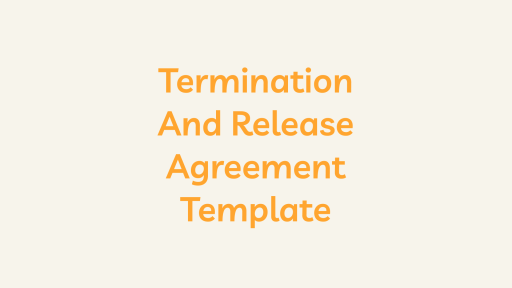 Termination And Release Agreement Template