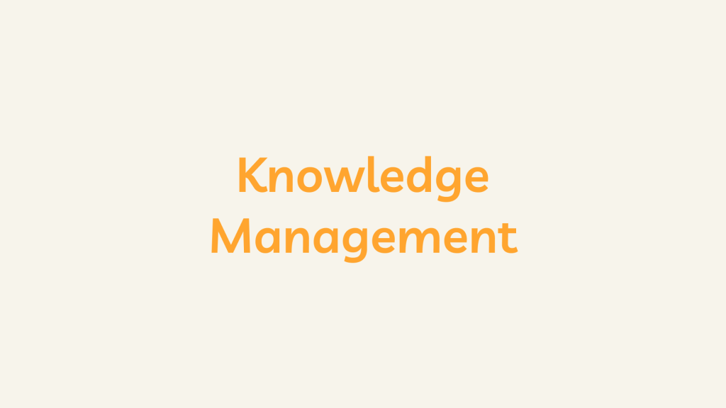 Knowledge Management