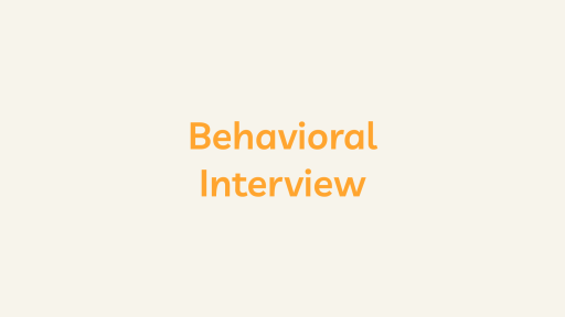 Behavioral Interview