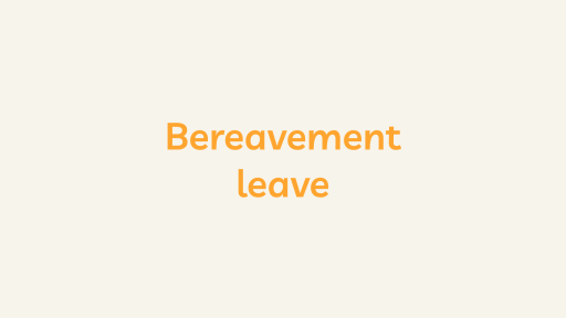 Bereavement leave