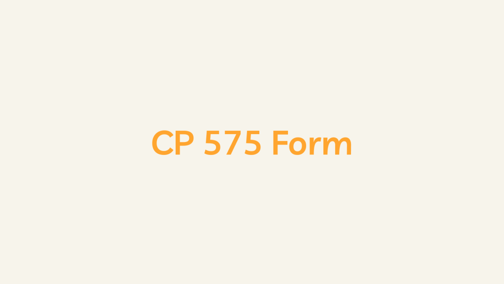 CP 575 Form