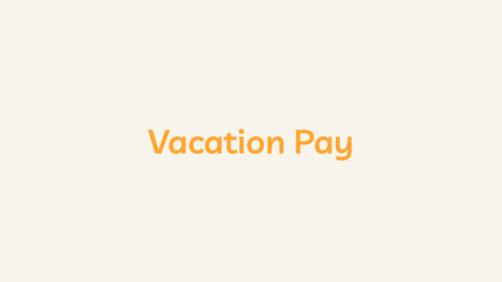 Vacation Pay