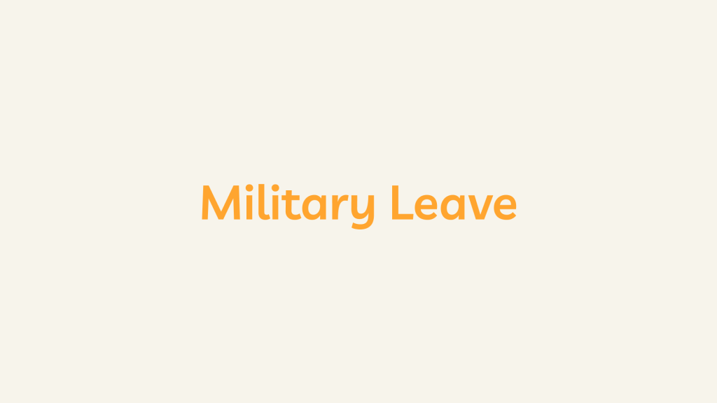 Military Leave