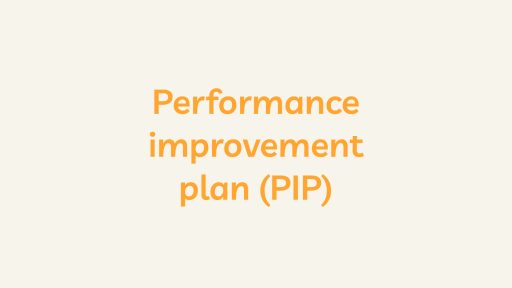 Performance improvement plan (PIP)