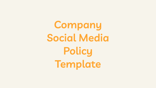 Company Social Media Policy Template